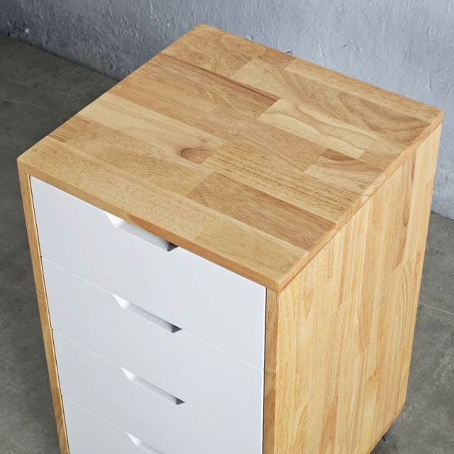 Tủ di động 4 ngăn kéo gỗ tự nhiên TCN68034