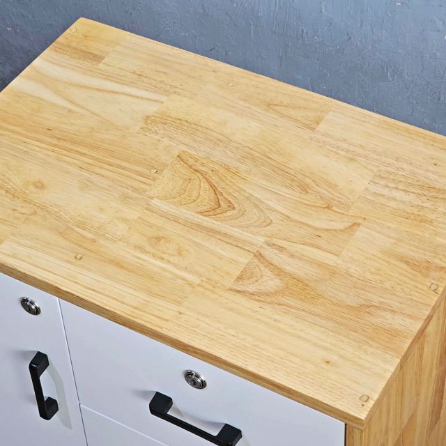 Tủ hồ sơ cá nhân gỗ tự nhiên bánh xe có khoá TCN68024