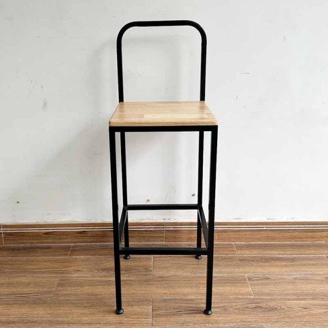 Combo bàn bar 120x60cm và 4 ghế bar gỗ khung sắt CBCF229