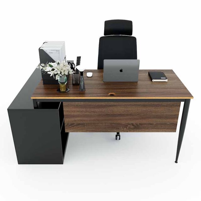 Bàn giám đốc chân tủ gỗ Plywood phủ melamin hệ Cone II HBCN020 Bàn giám đốc chân tủ gỗ Plywood phủ melamin hệ Cone II HBCN020