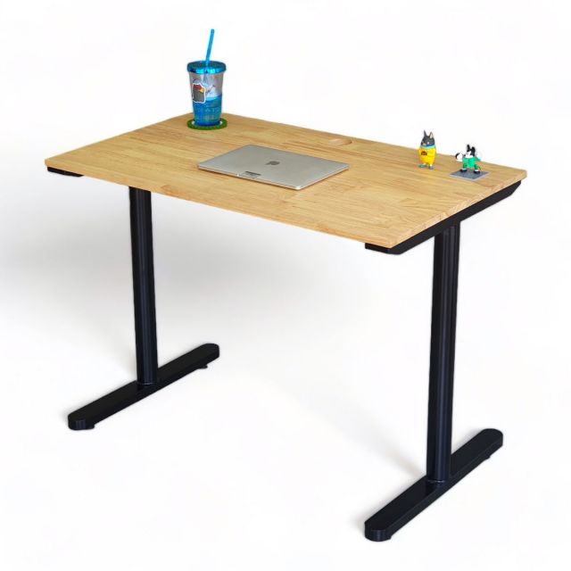 Bàn làm việc 100x60cm gỗ cao su chân sắt lắp ráp hệ TIO HBTO001 Bàn làm việc 100x60cm gỗ cao su chân sắt lắp ráp hệ TIO HBTO001