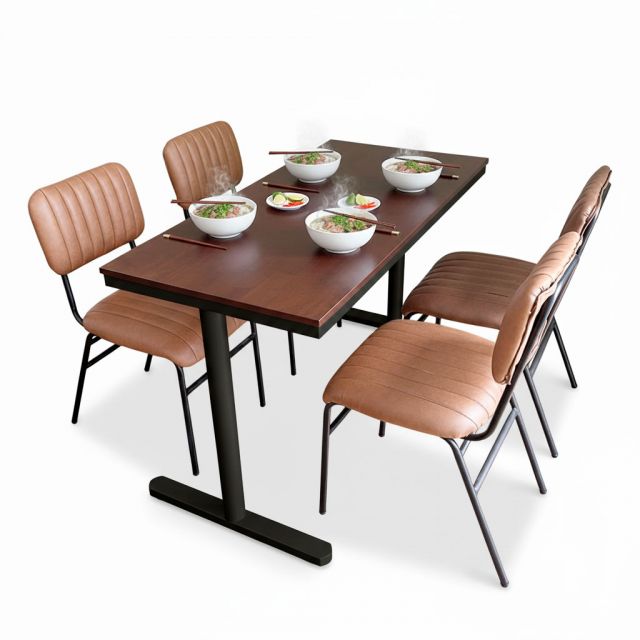 Bộ bàn chữ nhật 4 ghế nhà hàng, cafe CBCF243