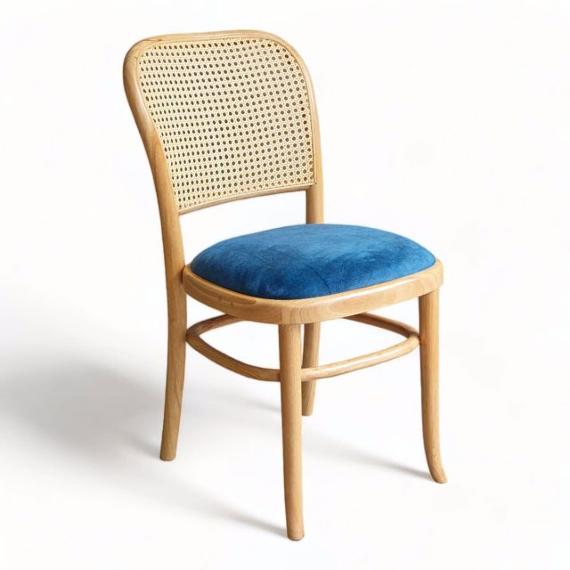 Ghế Thonet 811 bọc nệm vải nhung lưng lưới đan mắt cáo khung gỗ GCF140 Ghế Thonet 811 bọc nệm vải nhung lưng lưới đan mắt cáo khung gỗ GCF140