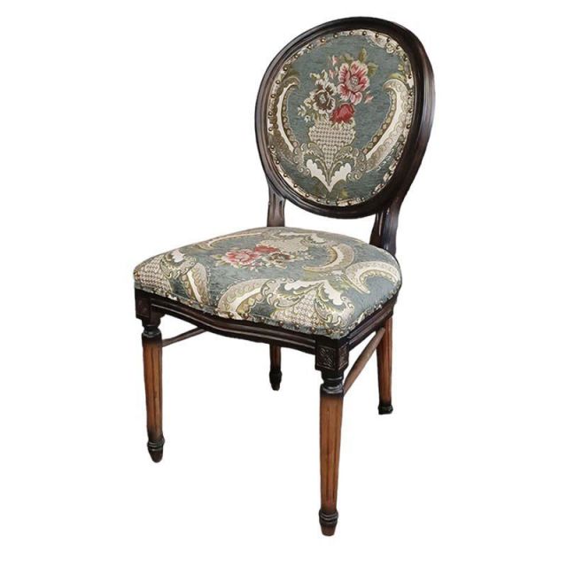 Ghế Louis không tay nệm bông khung gỗ GCF142 Ghế Louis không tay nệm bông khung gỗ GCF142
