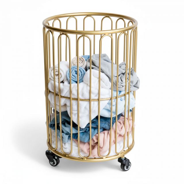 Giỏ đựng đồ giặt di động bằng sắt sơn tĩnh điện KPT68018