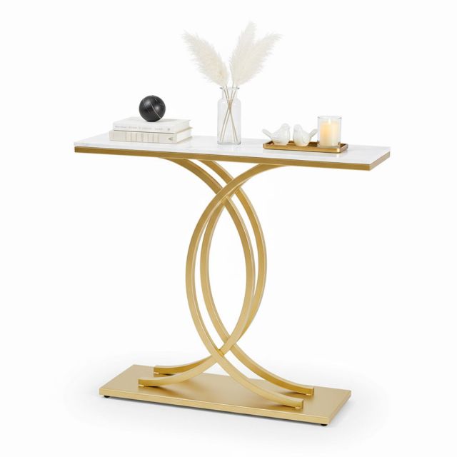 Bàn console XECI mặt đá khung sắt CST053