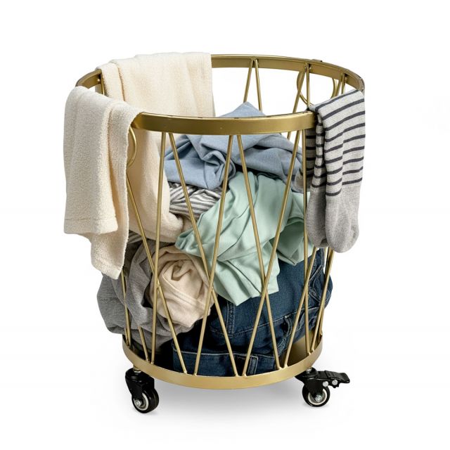 Giỏ đựng đồ giặt di động bằng sắt sơn tĩnh điện KPT68026