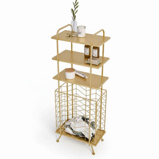 Kệ phòng tắm khung sắt có giỏ đựng KPT68030 Kệ phòng tắm khung sắt có giỏ đựng KPT68030
