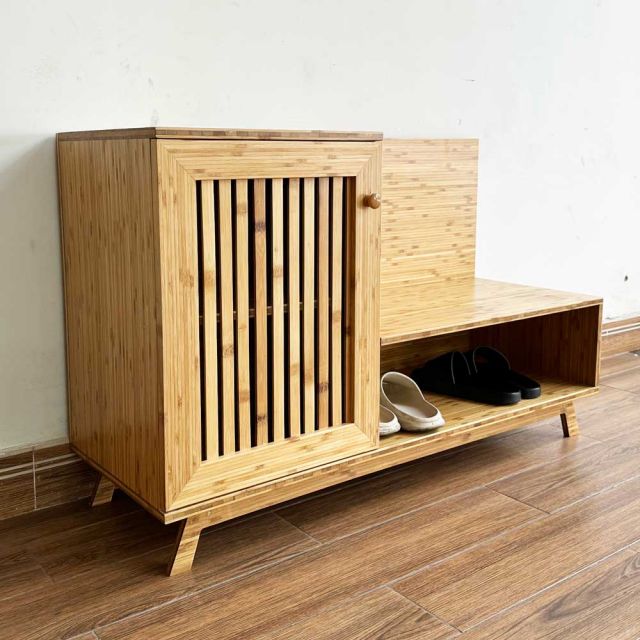 Kệ để giày dép gỗ Tre ghép KG68069