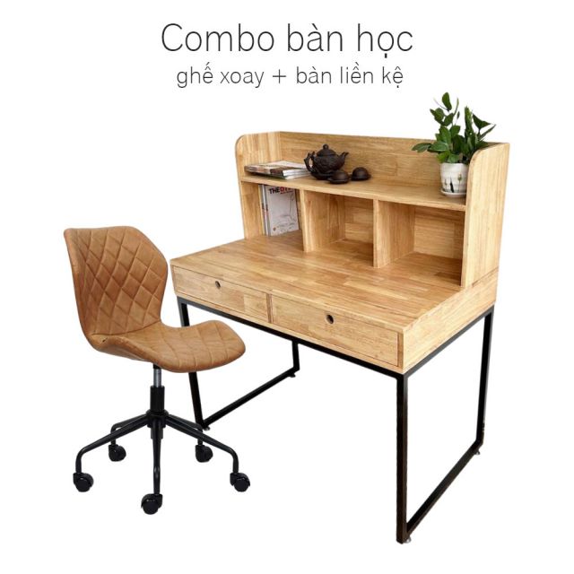 Combo bộ bàn ghế học sinh liền kệ sách CB68181 Combo bộ bàn ghế học sinh liền kệ sách CB68181