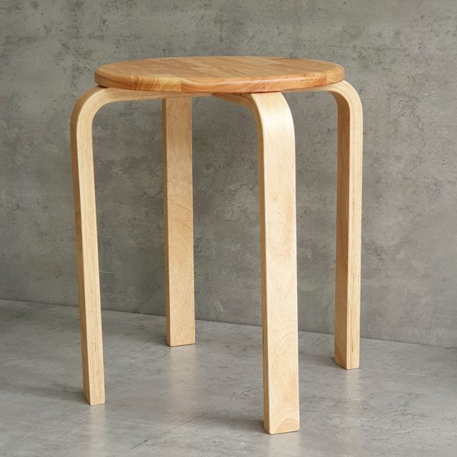 Ghế đôn tròn gỗ chân uốn plywood GCF154