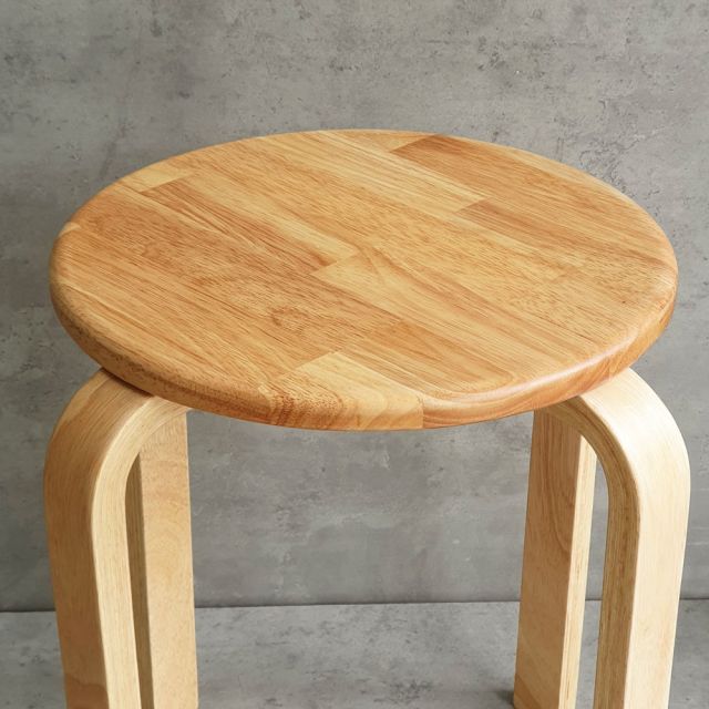 Ghế đôn tròn gỗ chân uốn plywood GCF154