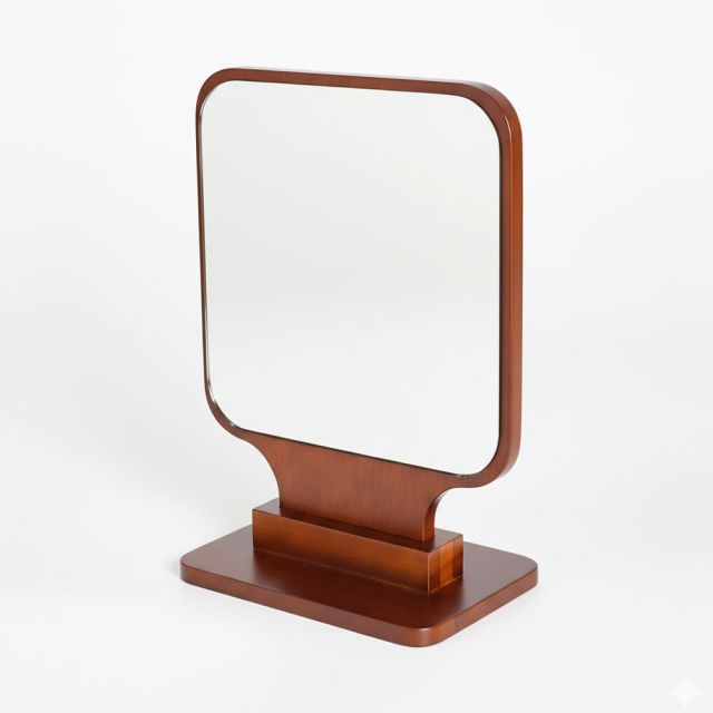 Gương trang điểm vuông để bàn khung gỗ tự nhiên GNG009