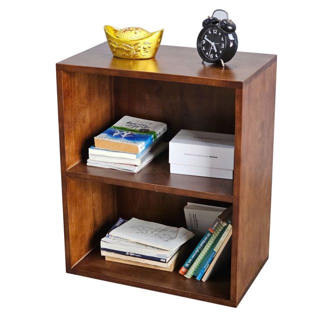 Kệ sách nhỏ đơn giản 2 ngăn gỗ cao su KS68195 Kệ sách nhỏ đơn giản 2 ngăn gỗ cao su KS68195