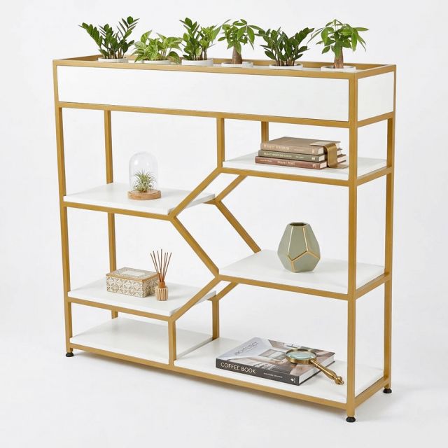 Kệ trang trí 120x30x110cm có hộc để cây cảnh KTB68135