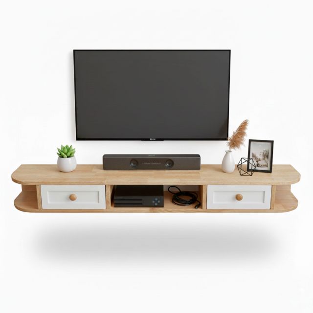 Kệ Tivi treo tường gỗ tự nhiên KTV68103