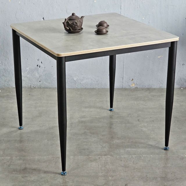 Bàn Ăn vuông 80cm gỗ Plywood chân sắt vuốt côn - BA154