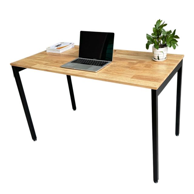 Bàn làm việc 120x60 cm chân sắt hệ Slean  gỗ cao su HBSL030 Bàn làm việc 120x60 cm chân sắt hệ Slean  gỗ cao su HBSL030