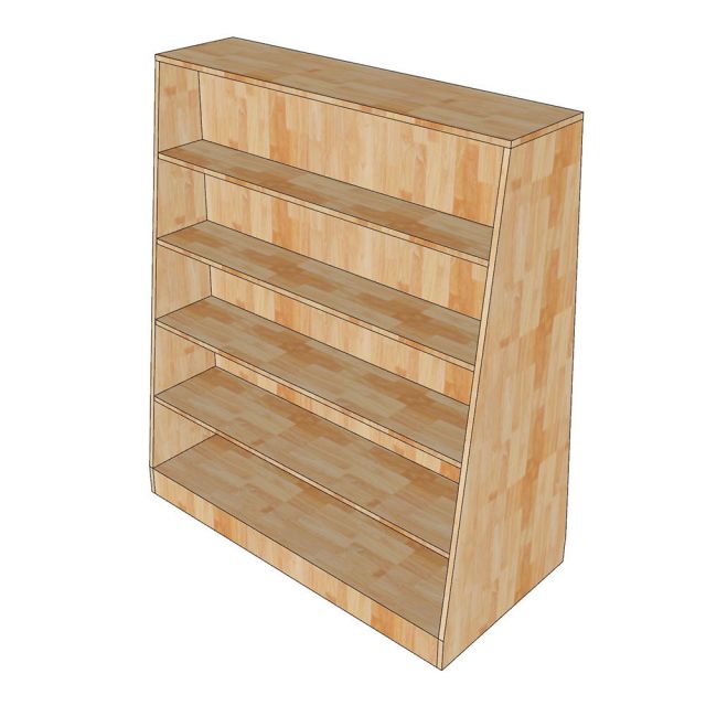 Kệ Gỗ Cao Su trưng bày mỹ phẩm hai bên - TK035