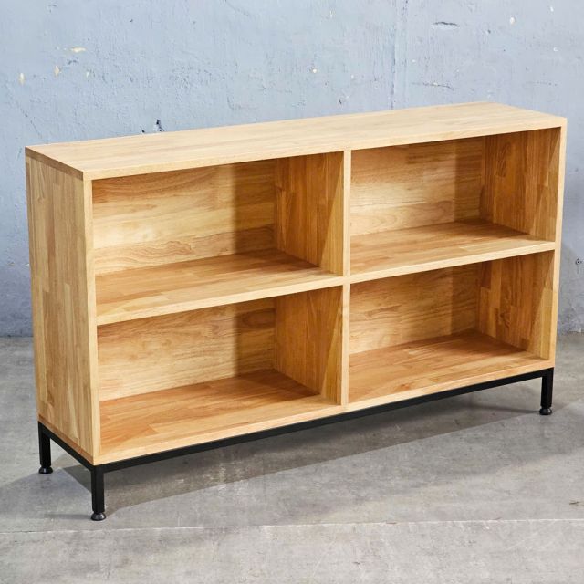 Kệ gỗ 4 ngăn 120x30x70cm gỗ cao su KS68325