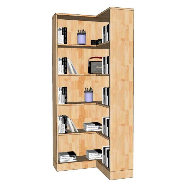 Kệ góc tường 7 tầng bằng gỗ cao su TK044