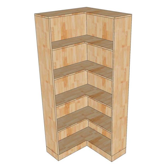Kệ góc tường 7 tầng bằng gỗ cao su TK044