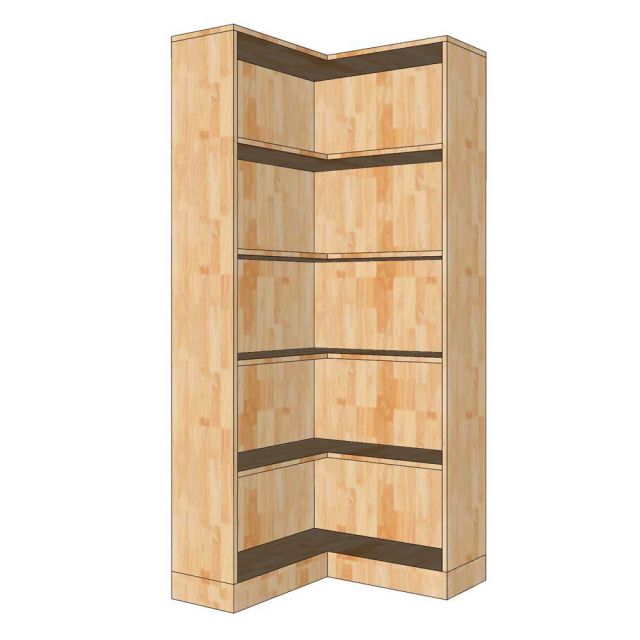 Kệ góc tường 7 tầng bằng gỗ cao su TK044