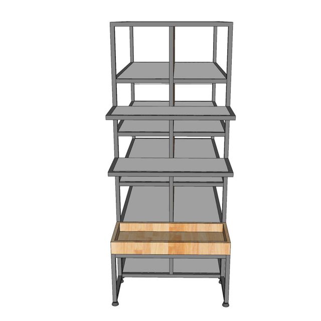 Kệ trung tâm trưng bày Shop Mỹ Phẩm - TK029