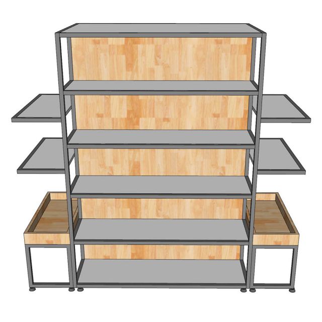 Kệ trung tâm trưng bày Shop Mỹ Phẩm - TK029