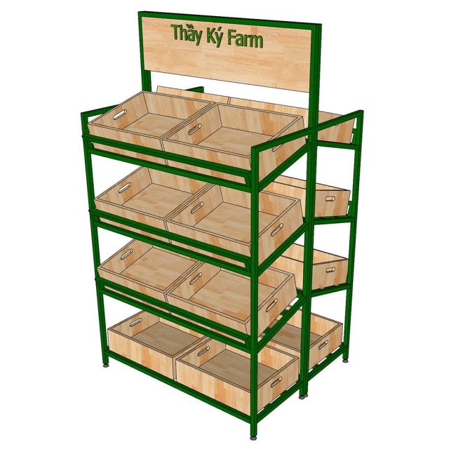 Kệ Đôi Shop Trái Cây, Củ Quả Sạch - TK018