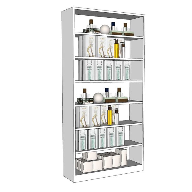 Kệ Trưng Bày Mỹ Phẩm 7 Tầng Gỗ Cao Su - TK025