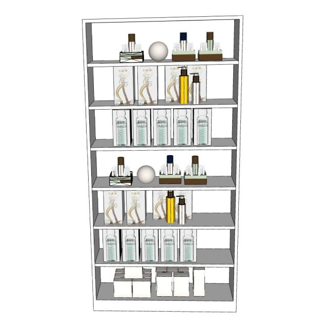 Kệ Trưng Bày Mỹ Phẩm 7 Tầng Gỗ Cao Su - TK025