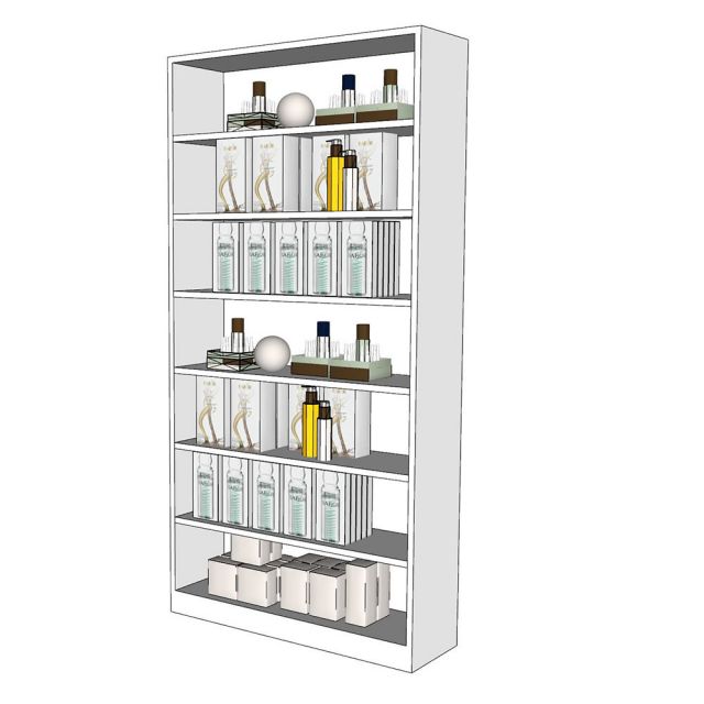 Kệ Trưng Bày Mỹ Phẩm 7 Tầng Gỗ Cao Su - TK025