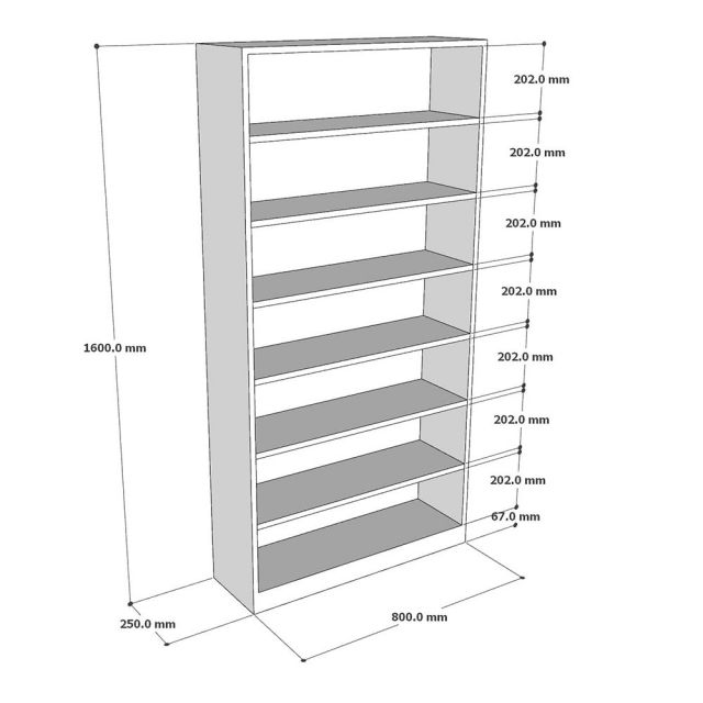 Kệ Trưng Bày Mỹ Phẩm 7 Tầng Gỗ Cao Su - TK025