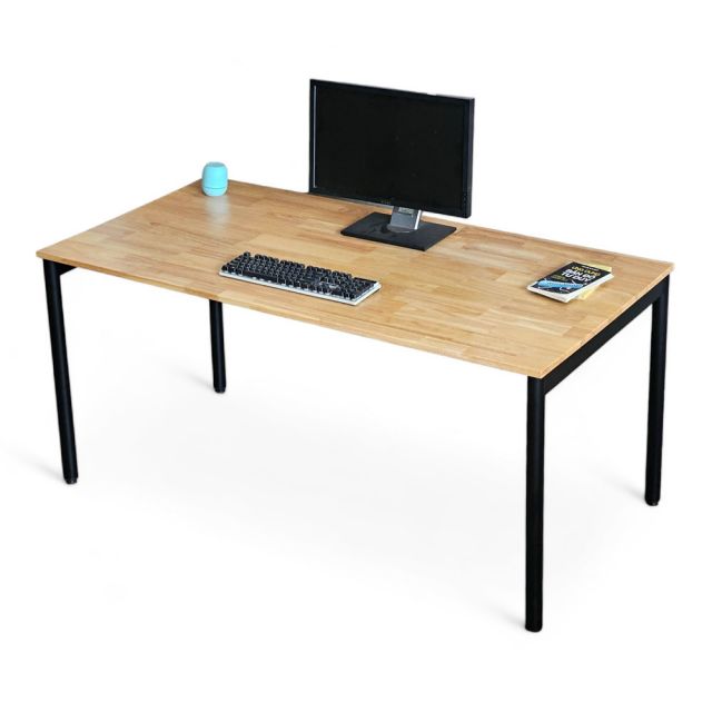 Bàn làm việc 160x80cm hệ OMA II gỗ cao su lắp ráp ngàm HBOM206 Bàn làm việc 160x80cm hệ OMA II gỗ cao su lắp ráp ngàm HBOM206