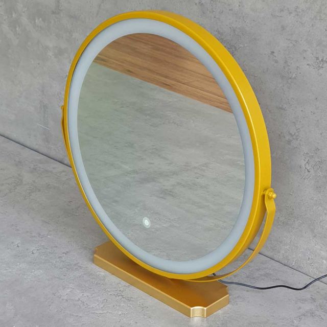 Gương trang điểm tròn có đèn led cảm ứng GNG013