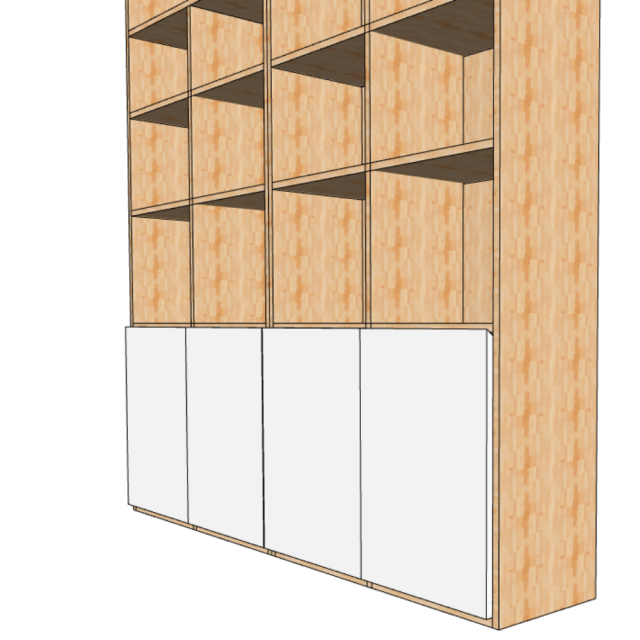 Kệ trang trí gỗ tự nhiên kích thước 160x260cm KT068
