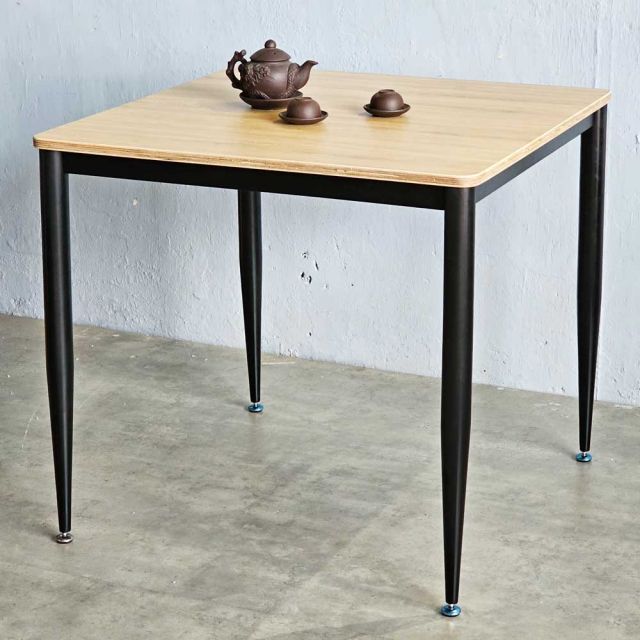 Bàn Ăn vuông 80cm gỗ Plywood chân sắt vuốt côn - BA154