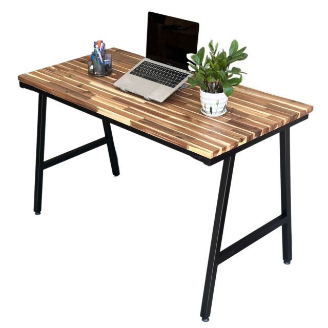 Bàn làm việc 120x60cm gỗ tràm chân sắt chữ A hệ Minimal SPD68201 Bàn làm việc 120x60cm gỗ tràm chân sắt chữ A hệ Minimal SPD68201