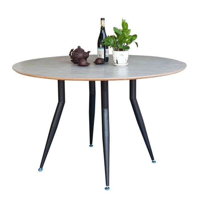 Bàn ăn tròn 120cm gỗ Plywood chân sắt vuốt côn BA68168 Bàn ăn tròn 120cm gỗ Plywood chân sắt vuốt côn BA68168