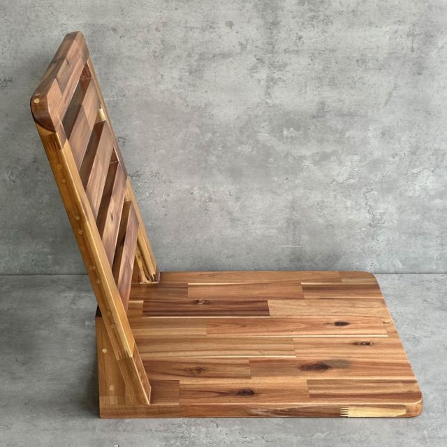 Ghế ngồi bệt lưng tựa gỗ tràm GB68015