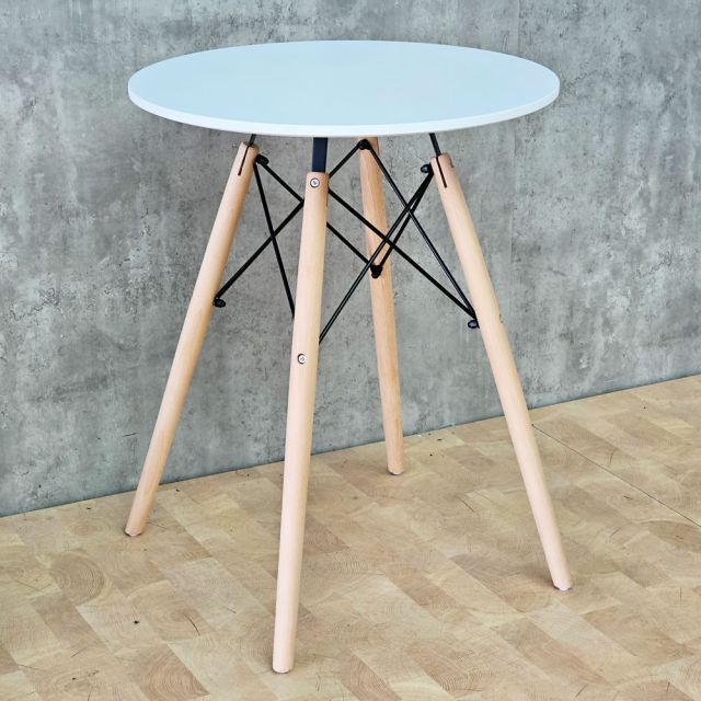Bàn cafe Eames tròn 60cm màu trắng hoặc đen CFD68017