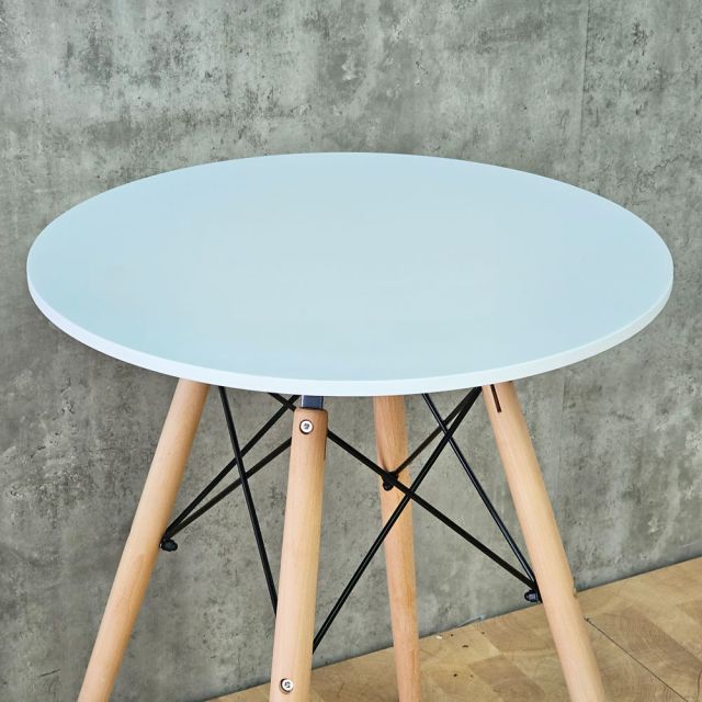 Bàn cafe Eames tròn 60cm màu trắng hoặc đen CFD68017