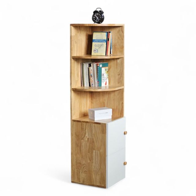 Kệ tủ góc tường 30x30x140cm gỗ cao su KGT68008