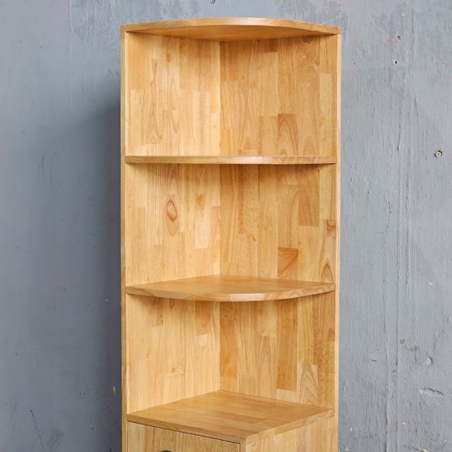 Kệ tủ góc tường 40x40x180cm gỗ cao su KGT68009
