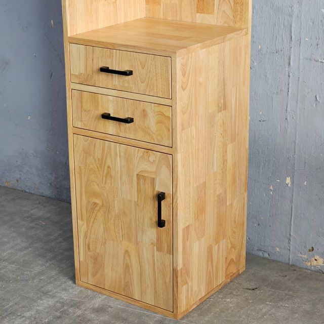 Kệ tủ góc tường 40x40x180cm gỗ cao su KGT68009