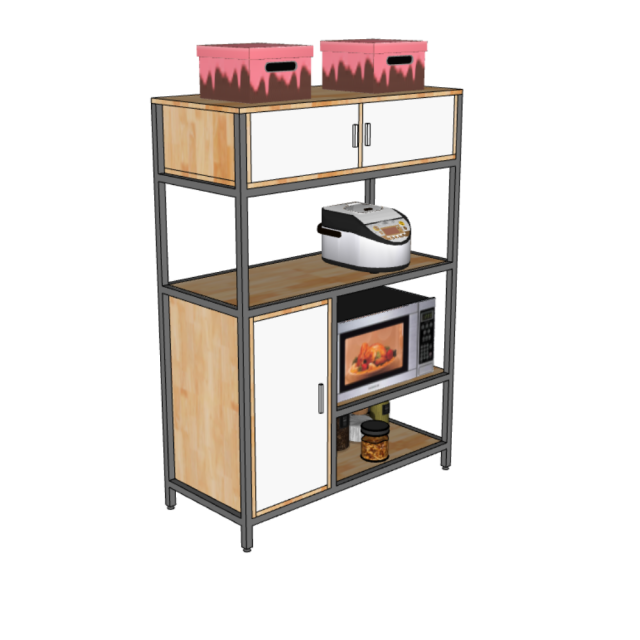 Chạn Bếp Gỗ Khung Sắt 100x140cm TK106