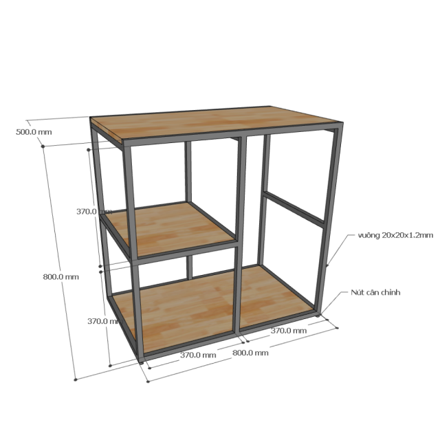 Kệ Bếp Đa Năng Mini 80x50x80Cm TK121