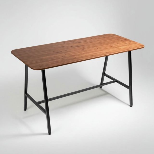 Bàn họp đứng 180x80x105cm gỗ cao su chân sắt hệ Slean HBSL035 Bàn họp đứng 180x80x105cm gỗ cao su chân sắt hệ Slean HBSL035