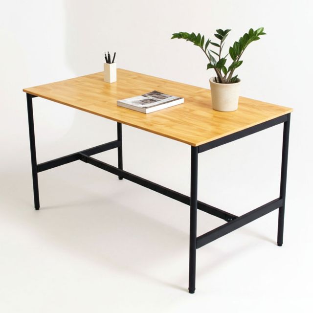 Bàn họp đứng 180x90x105cm gỗ cao su chân sắt hệ OMA II HBOM220 Bàn họp đứng 180x90x105cm gỗ cao su chân sắt hệ OMA II HBOM220